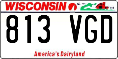 WI license plate 813VGD