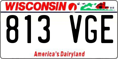 WI license plate 813VGE
