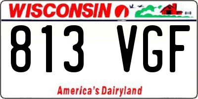 WI license plate 813VGF