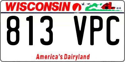 WI license plate 813VPC