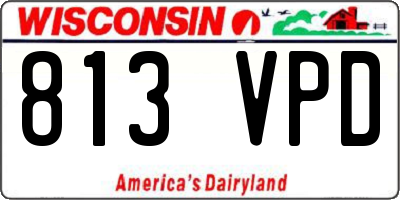 WI license plate 813VPD