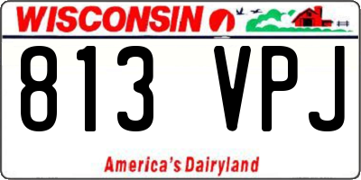 WI license plate 813VPJ