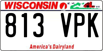 WI license plate 813VPK