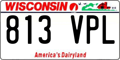 WI license plate 813VPL