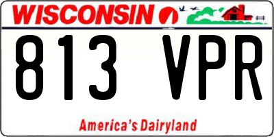 WI license plate 813VPR