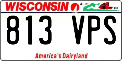 WI license plate 813VPS