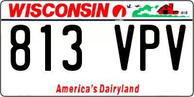 WI license plate 813VPV