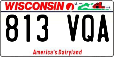 WI license plate 813VQA