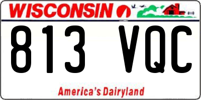 WI license plate 813VQC