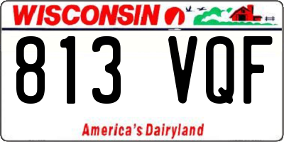 WI license plate 813VQF