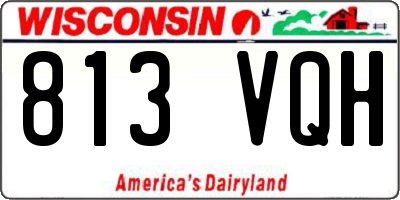 WI license plate 813VQH