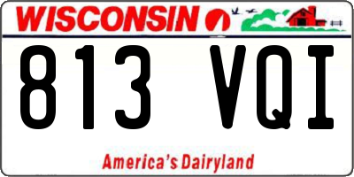 WI license plate 813VQI