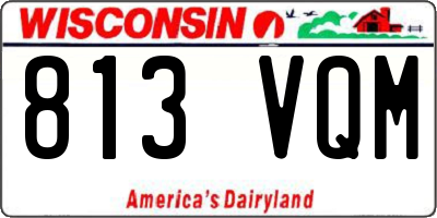 WI license plate 813VQM