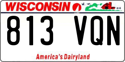 WI license plate 813VQN