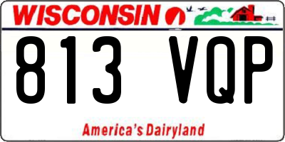 WI license plate 813VQP