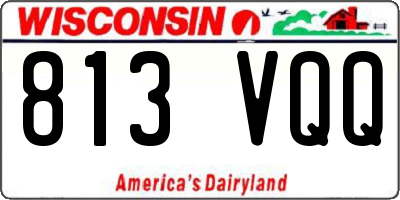 WI license plate 813VQQ
