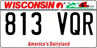 WI license plate 813VQR