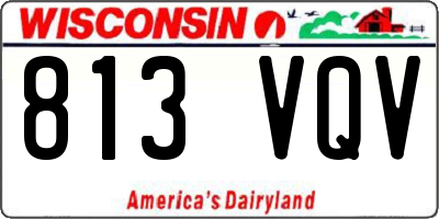 WI license plate 813VQV