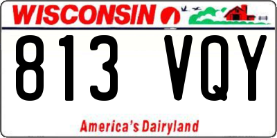 WI license plate 813VQY