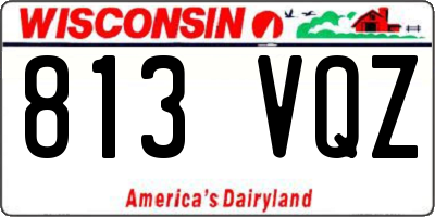 WI license plate 813VQZ