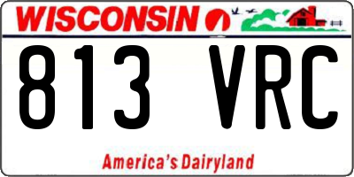 WI license plate 813VRC