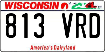 WI license plate 813VRD