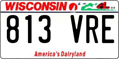 WI license plate 813VRE