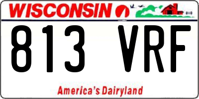 WI license plate 813VRF