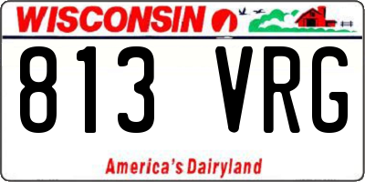WI license plate 813VRG