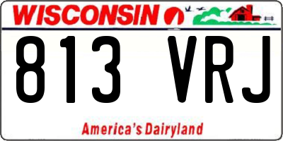 WI license plate 813VRJ