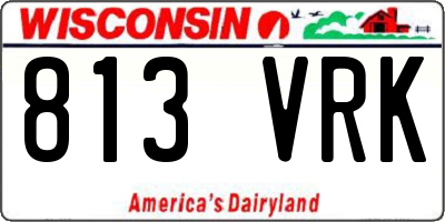 WI license plate 813VRK