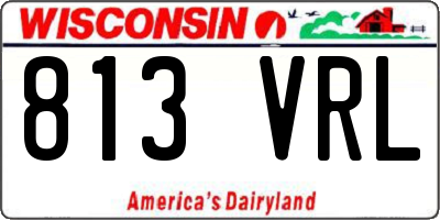 WI license plate 813VRL