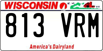 WI license plate 813VRM