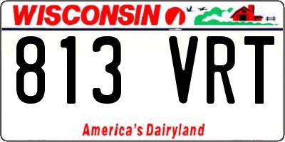 WI license plate 813VRT
