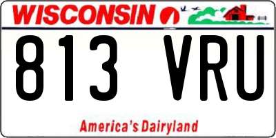 WI license plate 813VRU