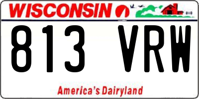 WI license plate 813VRW