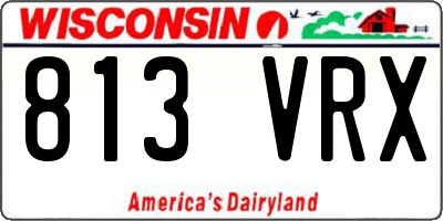 WI license plate 813VRX