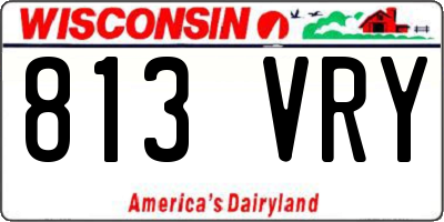 WI license plate 813VRY