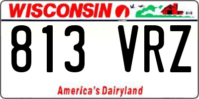 WI license plate 813VRZ