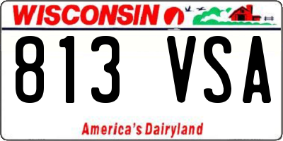 WI license plate 813VSA
