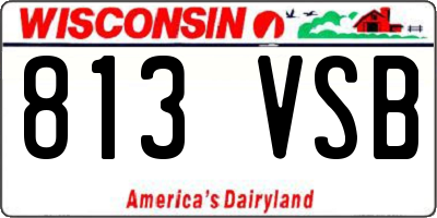 WI license plate 813VSB