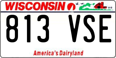 WI license plate 813VSE