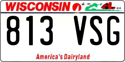 WI license plate 813VSG