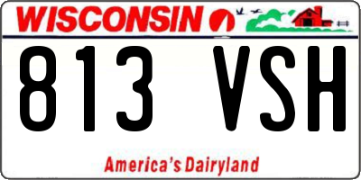 WI license plate 813VSH