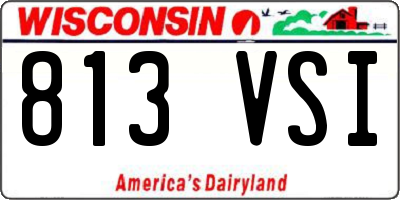 WI license plate 813VSI
