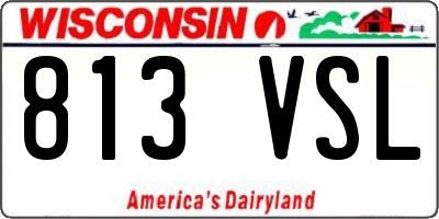 WI license plate 813VSL