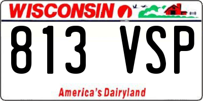 WI license plate 813VSP