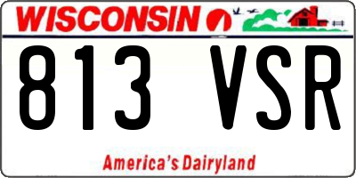 WI license plate 813VSR