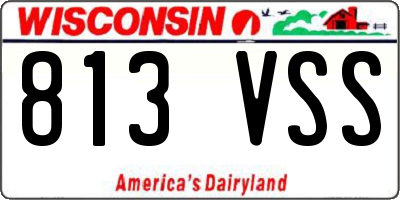 WI license plate 813VSS