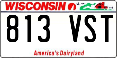WI license plate 813VST